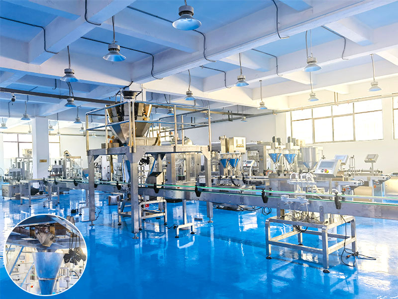 組合秤顆粒灌裝機(jī)加工流水線(xiàn)